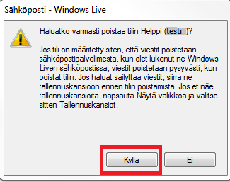 POP/IMAP sähköpostitilin asennus ja poisto Windows Live – Welcom Net  tukiportaali